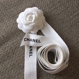 Chanel Camelia with ribbon